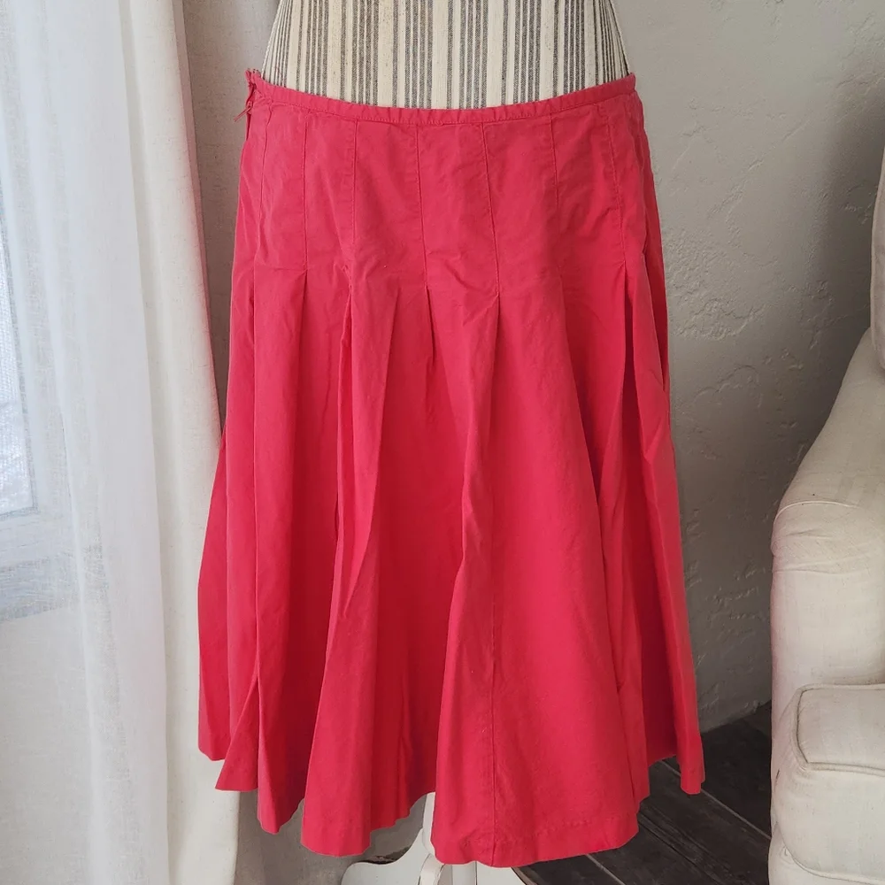 H&M Cotton Pleated Midi Skirt - Picture 2 of 5